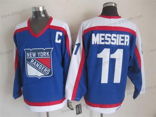 New York Rangers #11 Mark Messier Modrý With Bílý Retro CCM dres – Pánské