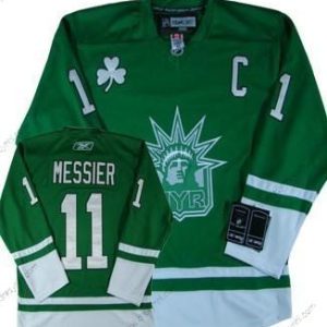 New York Rangers #11 Mark Messier St. Patrick’S Day Zelená dres – Pánské