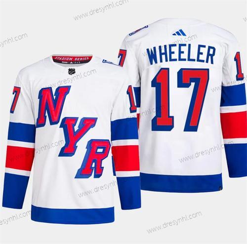 New York Rangers #17 Blake Wheeler Bílý 2024 Stadium Series Sešitý dres – Pánské