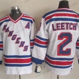 New York Rangers #2 Brian Leetch 1993 Bílý Retro CCM dres – Pánské