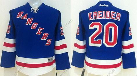 New York Rangers #20 Chris Kreider Modrý dres – Dětské