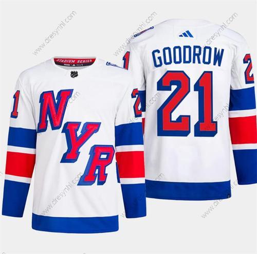 New York Rangers #21 Barclay Goodrow Bílý 2024 Stadium Series Sešitý dres – Pánské