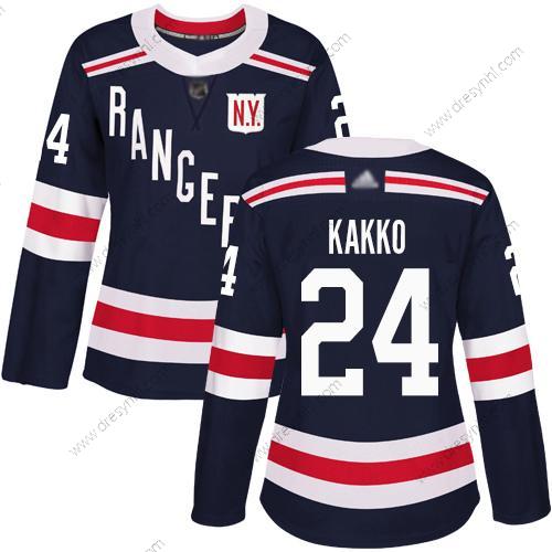 New York Rangers #24 Kaapo Kakko Námořnictvo Modrý Autentické 2018 Zimní Klasický Sešitý Hokejový dres – Dámské