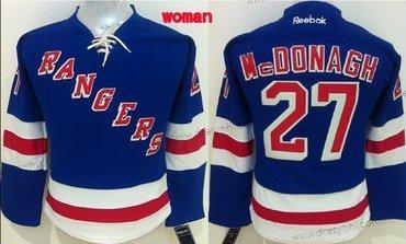 New York Rangers #27 Ryan Mcdonagh Modrý dres – Dámské