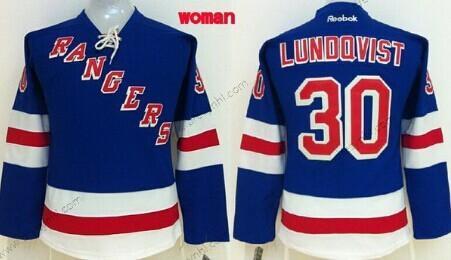 New York Rangers #30 Henrik Lundqvist Modrý dres – Dámské