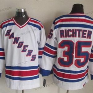 New York Rangers #35 Mike Richter 1993 Bílý Retro CCM dres – Pánské