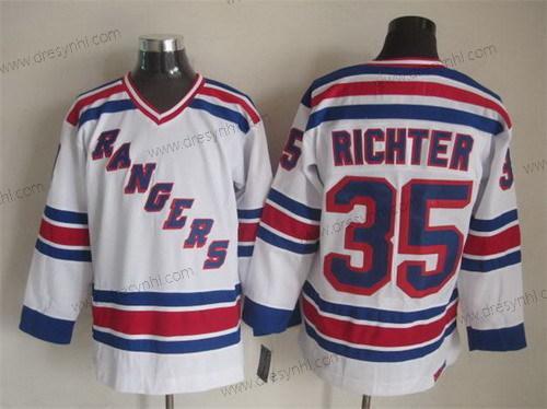 New York Rangers #35 Mike Richter 1993 Bílý Retro CCM dres – Pánské