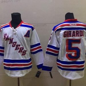 New York Rangers #5 Dan Girardi Bílý dres – Pánské