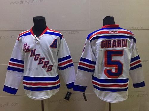 New York Rangers #5 Dan Girardi Bílý dres – Pánské