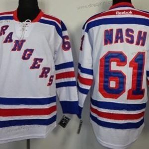 New York Rangers #61 Rick Nash Bílý dres – Pánské