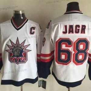 New York Rangers #68 Jaromir Jagr 1996-97 Bílý CCM Vintage dres – Pánské