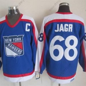 New York Rangers #68 Jaromir Jagr Modrý With Bílý Retro CCM dres – Pánské