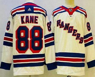 New York Rangers #88 Patrick Kane Bílý Autentické dres – Pánské