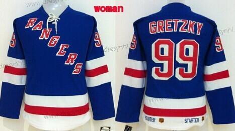 New York Rangers #99 Wayne Gretzky Modrý Retro CCM dres – Dámské