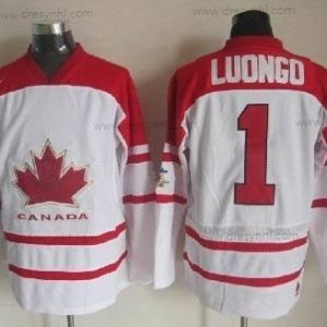 Nike 2010 Olympics Kanada #1 Roberto Luongo Bílý dres – Pánské