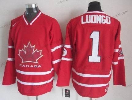 Nike 2010 Olympics Kanada #1 Roberto Luongo Červené dres – Pánské