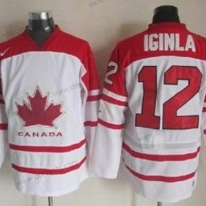 Nike 2010 Olympics Kanada #12 Jarome Iginla Bílý dres – Pánské