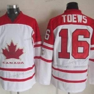 Nike 2010 Olympics Kanada #16 Jonathan Toews Bílý dres – Pánské