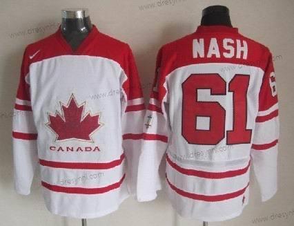 Nike 2010 Olympics Kanada #61 Rick Nash Bílý dres – Pánské