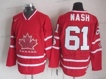 Nike 2010 Olympics Kanada #61 Rick Nash Červené dres – Pánské