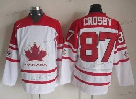 Nike 2010 Olympics Kanada #87 Sidney Crosby Bílý dres – Pánské