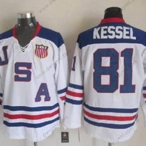 Nike 2010 Olympics USA #81 Phil Kessel Bílý dres – Pánské