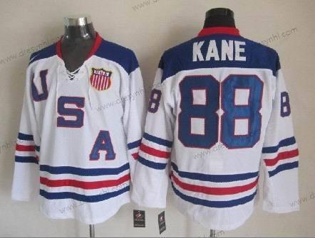 Nike 2010 Olympics USA #88 Patrick Kane Bílý dres – Pánské