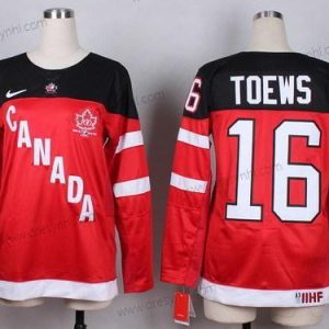 Nike 2014/15 Tým Kanady #16 Jonathan Toews Červené 100th dres – Dámské