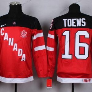 Nike 2014/15 Tým Kanady #16 Jonathan Toews Červené 100th dres – Dětské