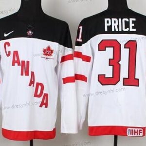 Nike 2014/15 Tým Kanady #31 Carey Price Bílý 100th dres – Pánské