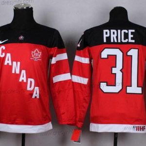 Nike 2014/15 Tým Kanady #31 Carey Price Červené 100th dres – Dětské