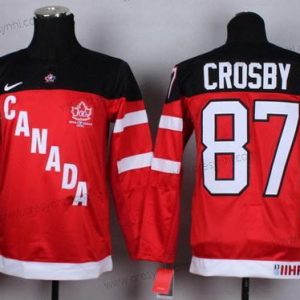 Nike 2014/15 Tým Kanady #87 Sidney Crosby Červené 100th dres – Dětské