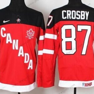 Nike 2014/15 Tým Kanady #87 Sidney Crosby Červené 100th dres – Pánské