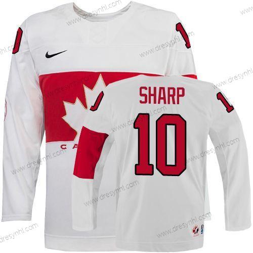 Nike 2014 Olympics Kanada #10 Patrick Sharp Bílý dres – Pánské