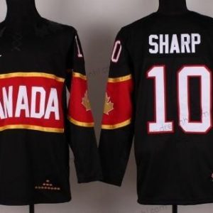 Nike 2014 Olympics Kanada #10 Patrick Sharp Černá dres – Pánské