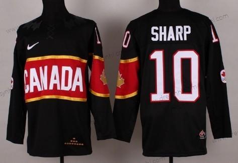 Nike 2014 Olympics Kanada #10 Patrick Sharp Černá dres – Pánské