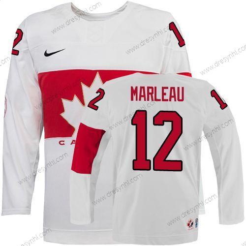 Nike 2014 Olympics Kanada #12 Patrick Marleau Bílý dres – Pánské