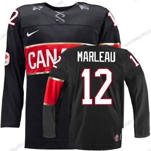 Nike 2014 Olympics Kanada #12 Patrick Marleau Černá dres – Pánské