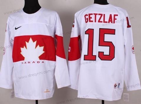 Nike 2014 Olympics Kanada #15 Ryan Getzlaf Bílý dres – Pánské