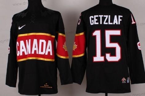 Nike 2014 Olympics Kanada #15 Ryan Getzlaf Černá dres – Pánské