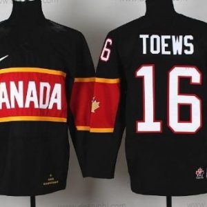 Nike 2014 Olympics Kanada #16 Jonathan Toews Černá dres – Dětské