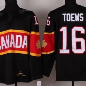 Nike 2014 Olympics Kanada #16 Jonathan Toews Černá dres – Pánské