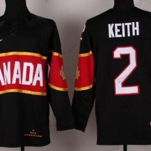 Nike 2014 Olympics Kanada #2 Duncan Keith Černá dres – Pánské