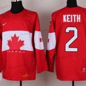 Nike 2014 Olympics Kanada #2 Duncan Keith Červené dres – Pánské