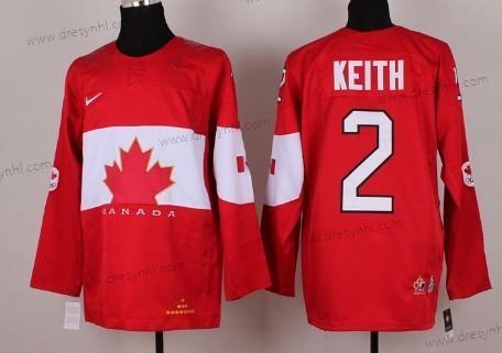 Nike 2014 Olympics Kanada #2 Duncan Keith Červené dres – Pánské