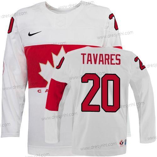 Nike 2014 Olympics Kanada #20 John Tavares Bílý dres – Pánské