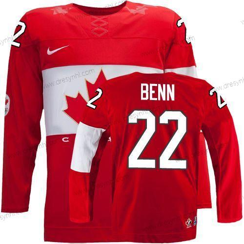 Nike 2014 Olympics Kanada #22 Jamie Benn Červené dres – Pánské