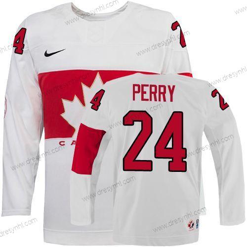 Nike 2014 Olympics Kanada #24 Corey Perry Bílý dres – Pánské