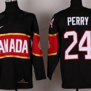 Nike 2014 Olympics Kanada #24 Corey Perry Černá dres – Pánské