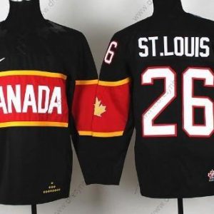 Nike 2014 Olympics Kanada #26 Martin St. Louis Černá dres – Dětské